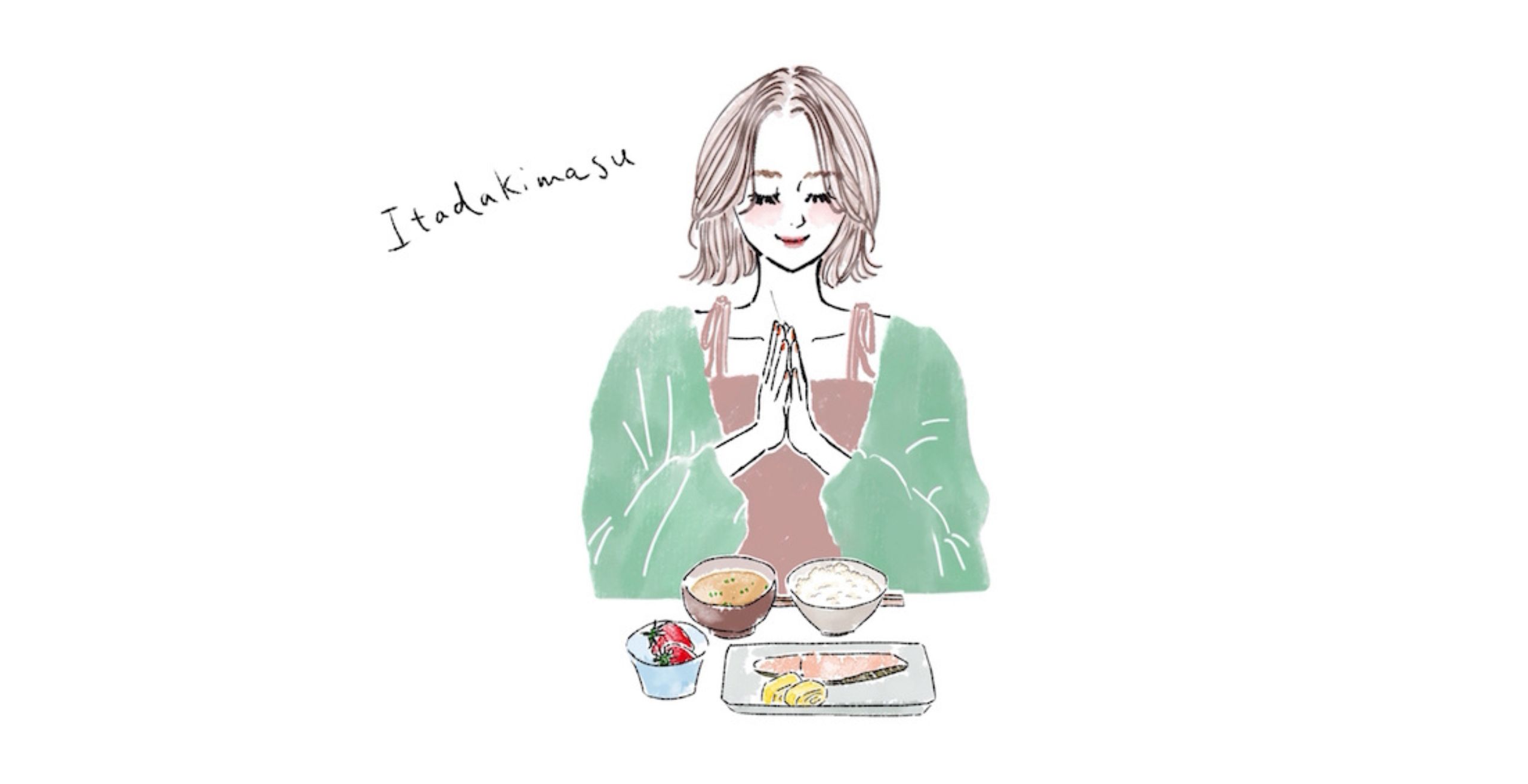 食事をする女性