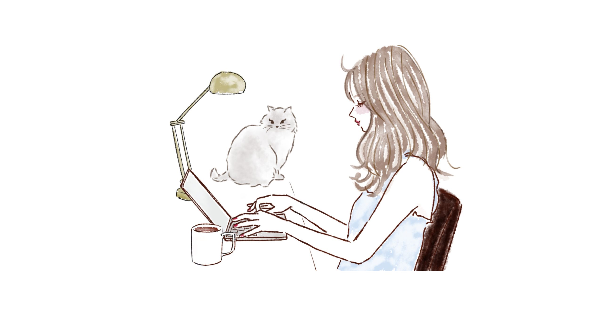 デスクワークの女性